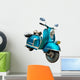 Vintage Blue Scooter Wall Decal