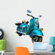 Vintage Blue Scooter Wall Decal
