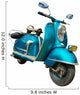 Vintage Blue Scooter Wall Decal
