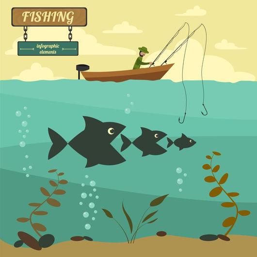 Fishing Boat Fishing Design Wall Decal