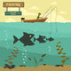 Fishing Boat Fishing Design Wall Decal