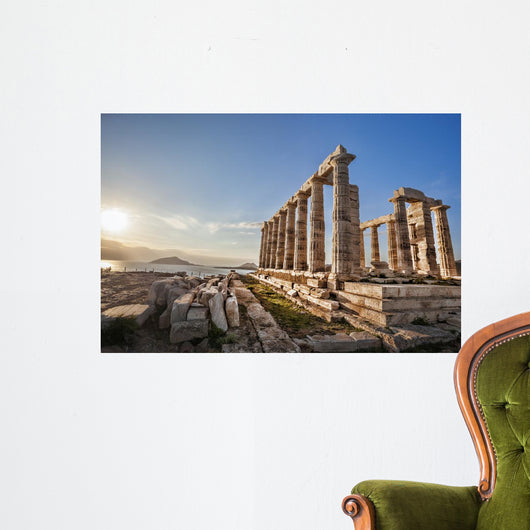Greek Temple Poseidon Cape Wall Decal Design 2