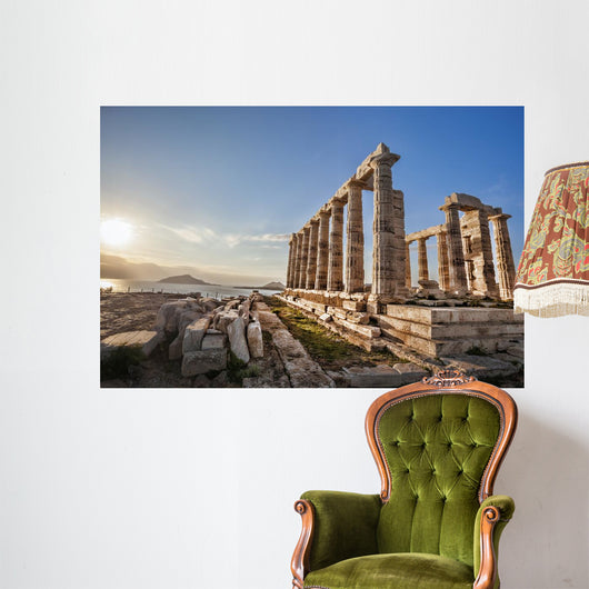 Greek Temple Poseidon Cape Wall Decal Design 2