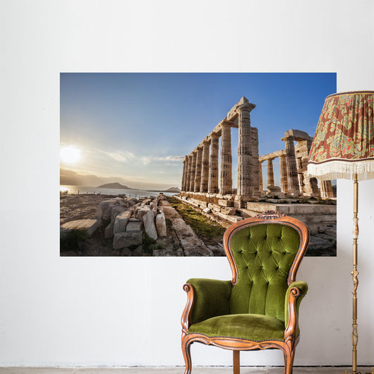 Greek Temple Poseidon Cape Wall Decal Design 2