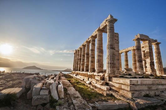 Greek Temple Poseidon Cape Wall Decal Design 2