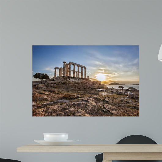 Greek Temple Poseidon Cape Wall Decal Design 1