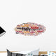 Italy Word Cloud Wall Decal