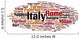 Italy Word Cloud Wall Decal