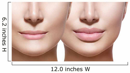 Before and after Lip Wall Decal Design 2