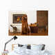 Pets Front Fireplace Wall Decal
