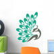Beauty Peacock Logo Vector Wall Decal
