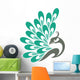 Beauty Peacock Logo Vector Wall Decal