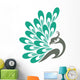 Beauty Peacock Logo Vector Wall Decal