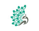 Beauty Peacock Logo Vector Wall Decal