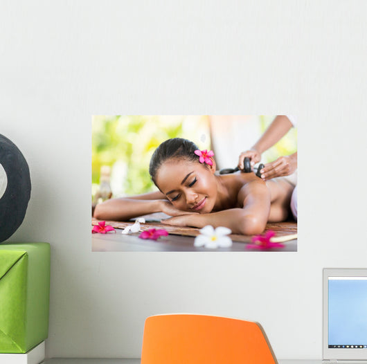 Massage Back with Stone Wall Decal