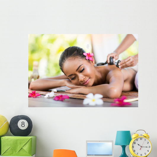 Massage Back with Stone Wall Decal