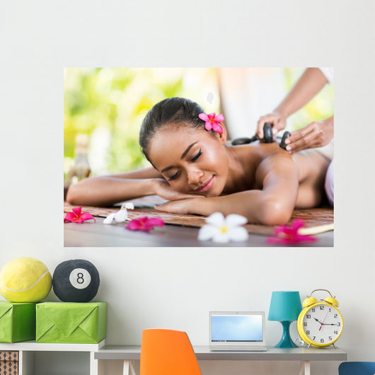 Massage Back with Stone Wall Decal