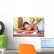 Smiling Woman Enjoying Massage Wall Decal