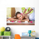 Smiling Woman Enjoying Massage Wall Decal