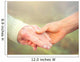 Elderly Woman Holding Hands Wall Decal