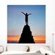 Man Top Mountain Sunset Wall Decal