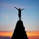 Man Top Mountain Sunset Wall Decal