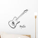 Electric Guitar Hand Drawn Wall Decal