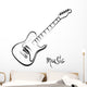 Electric Guitar Hand Drawn Wall Decal