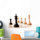 Closeup Black Chess Pieces Wall Decal