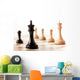 Closeup Black Chess Pieces Wall Decal