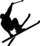 Ski Stunt Silhouette Wall Decal