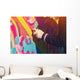 Graffiti Artist Paint Spraying Wall Decal