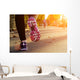 Fitness Girl Running Sunset Wall Decal