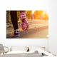 Fitness Girl Running Sunset Wall Decal