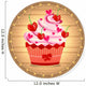 Wooden Sign with Cupcake Wall Decal