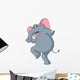 Happy Elephant Cartoon Wall Decal