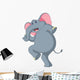 Happy Elephant Cartoon Wall Decal