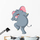 Happy Elephant Cartoon Wall Decal