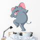 Happy Elephant Cartoon Wall Decal