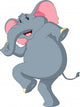 Happy Elephant Cartoon Wall Decal