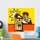 Vintage Newspaper Boy Shouting Wall Decal