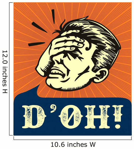 Facepalm Vintage Man Slapping Wall Decal