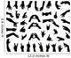 Silhouettes Hands Vector Wall Decal Sticker Set Wall Decal