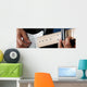 Electric Guitar Player Performing Wall Decal Panoramic Wall Decal