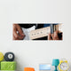 Electric Guitar Player Performing Wall Decal Panoramic Wall Decal