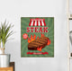 Vintage Steak Poster Design Wall Decal