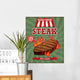 Vintage Steak Poster Design Wall Decal