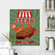 Vintage Steak Poster Design Wall Decal