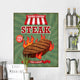 Vintage Steak Poster Design Wall Decal