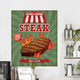 Vintage Steak Poster Design Wall Decal